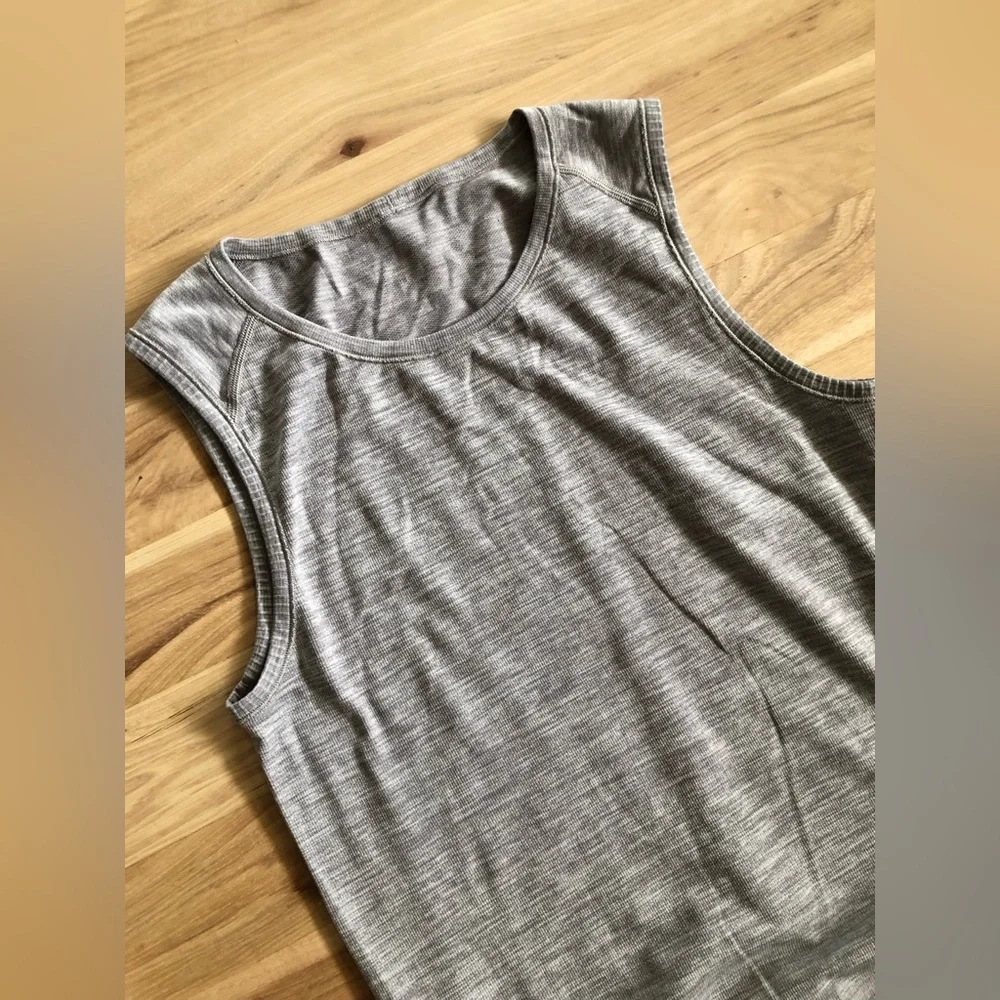 Lululemon In The Flow Grey Ruched Tank Dress - Picture 5 of 12